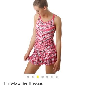 Lucky in Love Pink Striped Mini Skirted Dress
